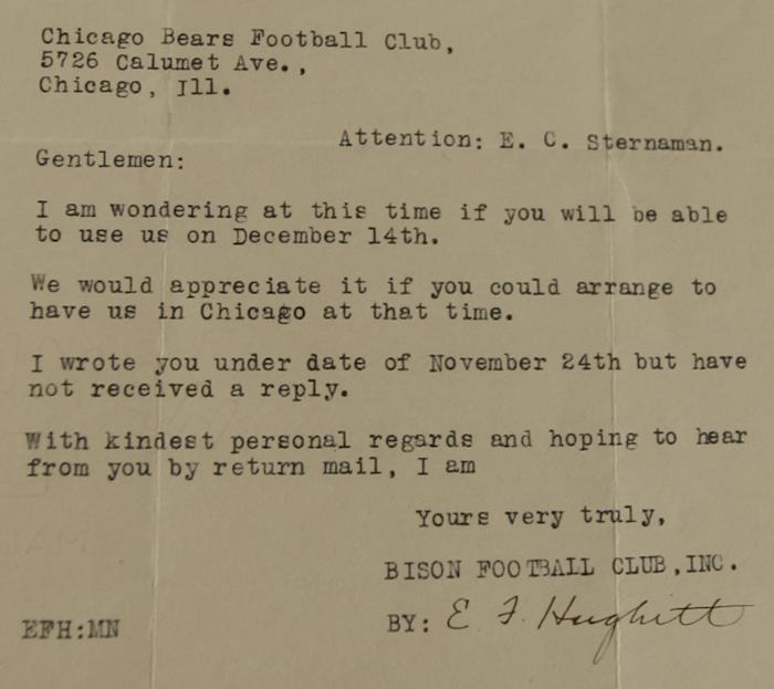 E.F. "Tommy" Hughitt starred as a player and coach for the Buffalo teams of 1921 and '24. (John DePetro/The MMQB)
